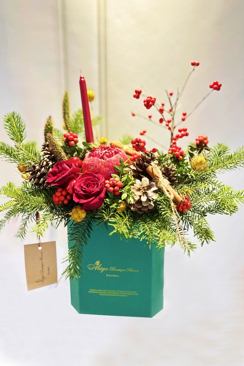 Bir sepet taze nar çiçeği