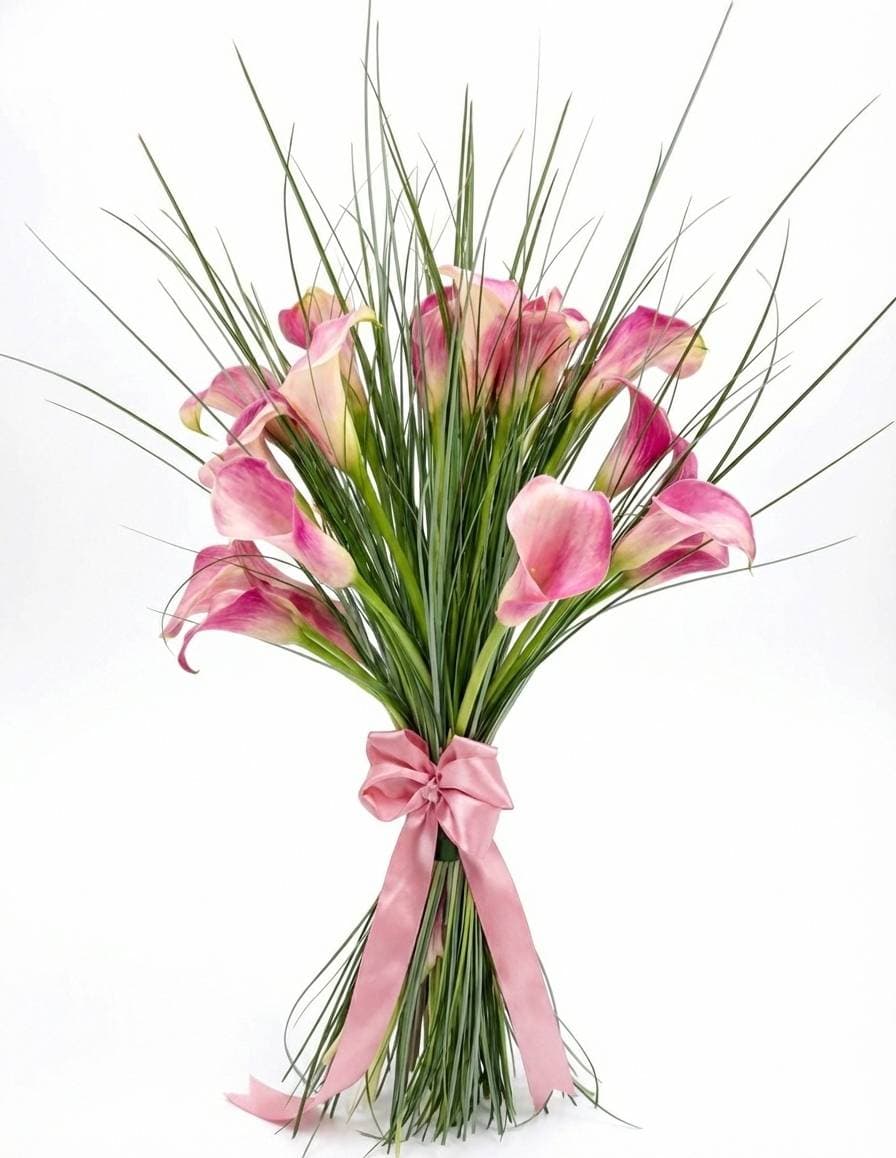 Pembe zarafet buketi