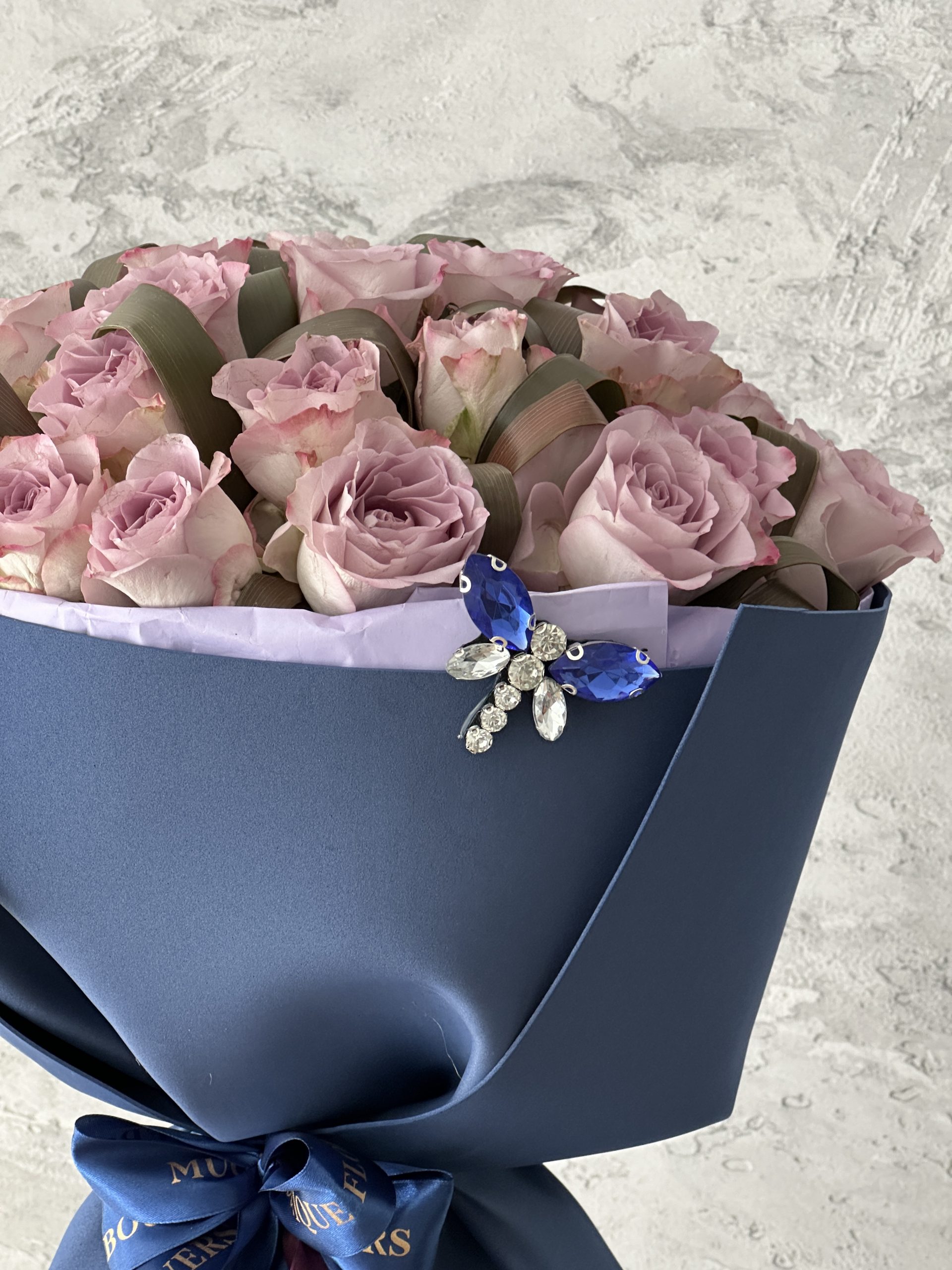 دسته گل الماس یاس بنفش