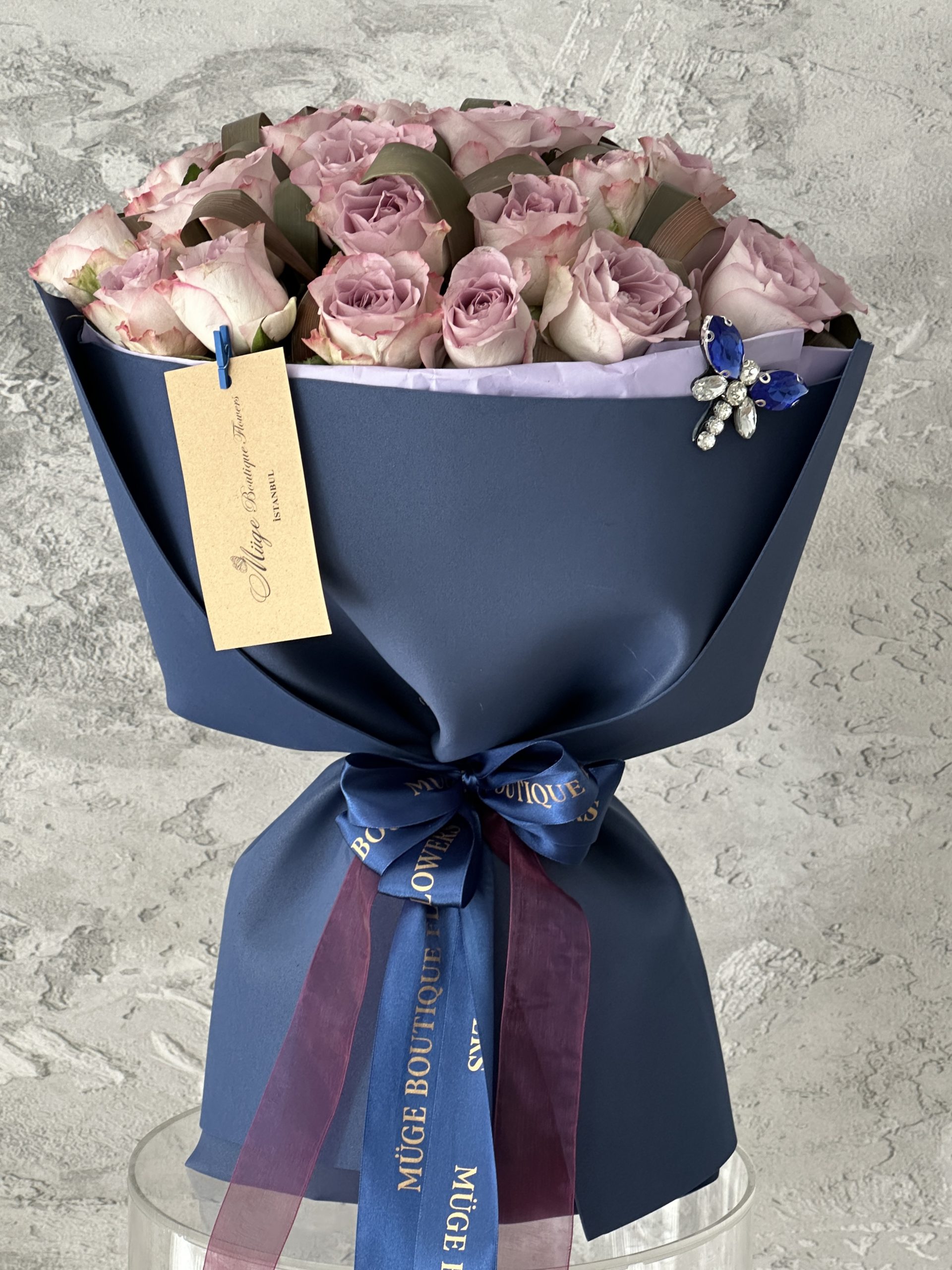 دسته گل الماس یاس بنفش