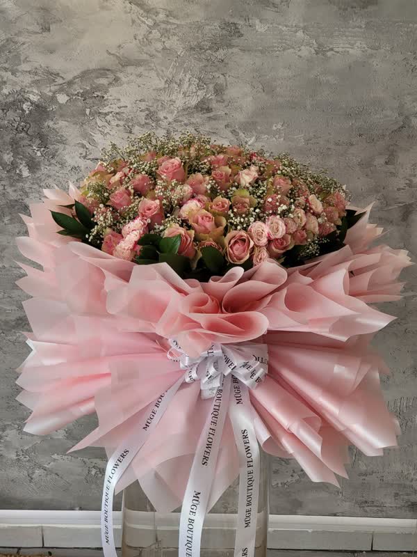 Pembe prenses buketi